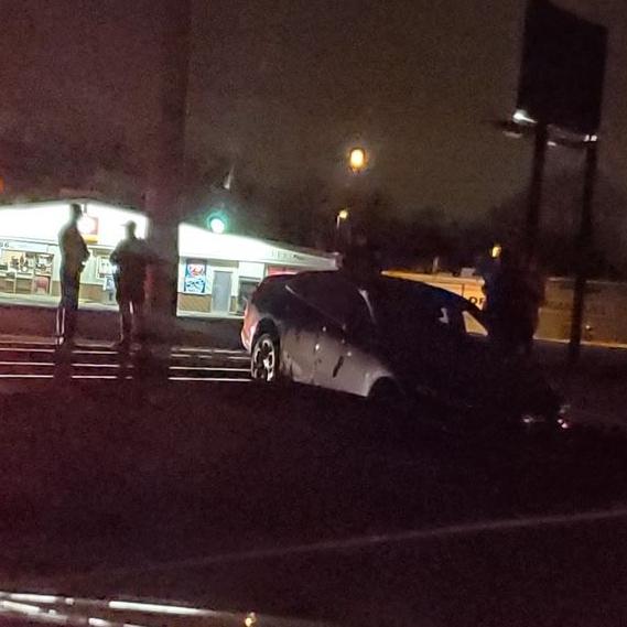 Car stuck on tracks 2